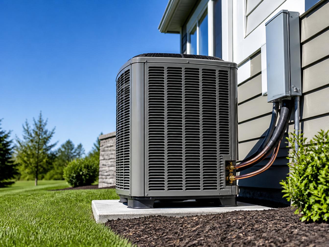 Modern residential air conditioning condenser unit